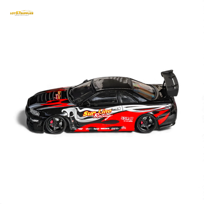 (Pre-Order) Fuji Skyline R34 GT-R Nismo Z-Tune - Black Red Flame 1:64