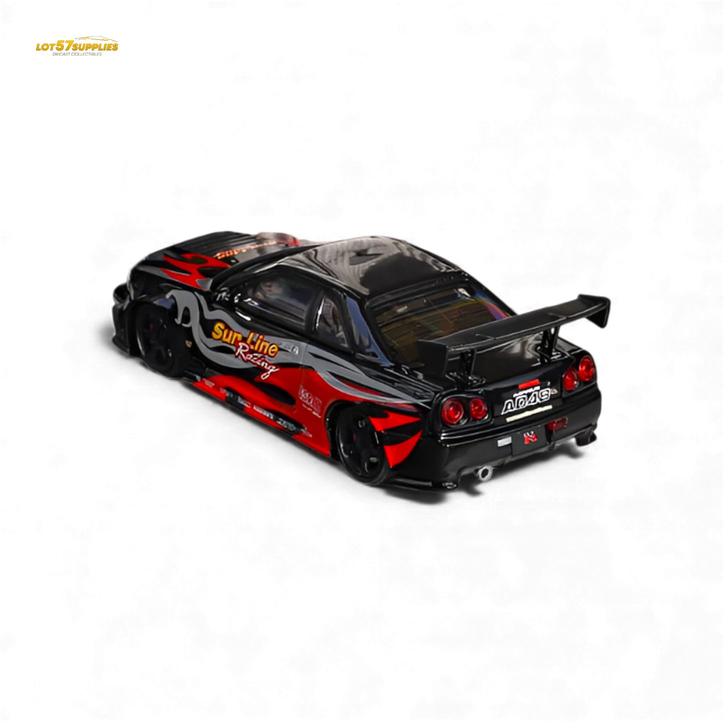 (Pre-Order) Fuji Skyline R34 GT-R Nismo Z-Tune - Black Red Flame 1:64