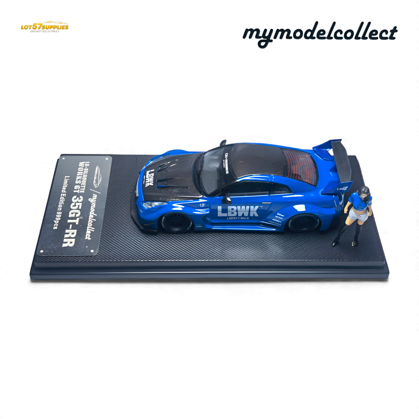 (Pre-Order) MC LB GTR R35 GT - Blue Carbon Fiber Cover Paint 1:64