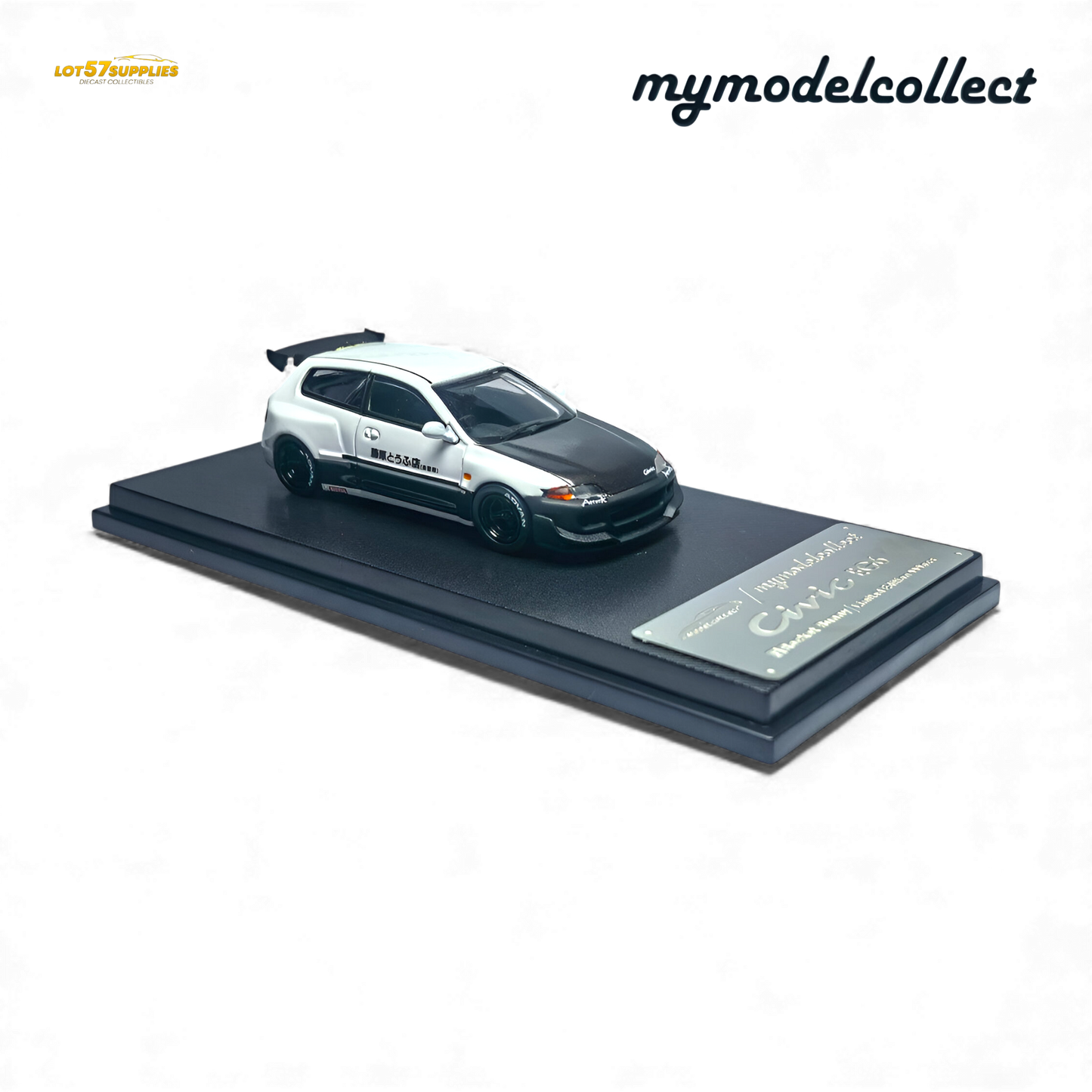 (Pre-Order) MC Civic EG6 - Fujiwara Tofu Shop White Carbon 1:64