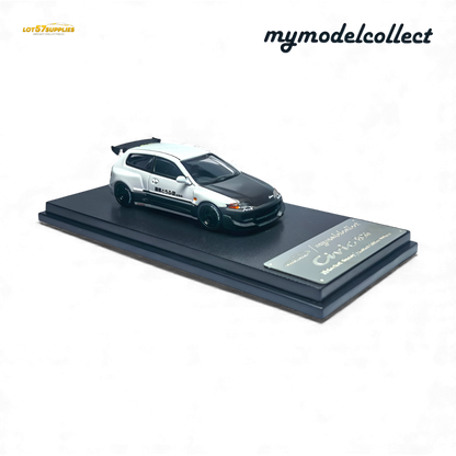 (Pre-Order) MC Civic EG6 - Fujiwara Tofu Shop White Carbon 1:64