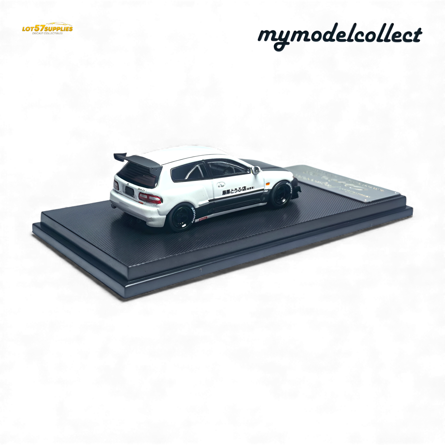 (Pre-Order) MC Civic EG6 - Fujiwara Tofu Shop White Carbon 1:64