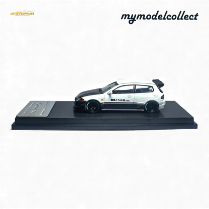 (Pre-Order) MC Civic EG6 - Fujiwara Tofu Shop White Carbon 1:64