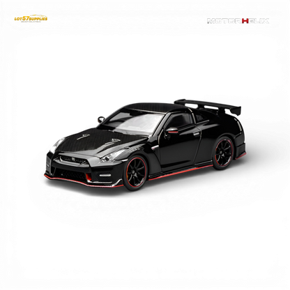 (Pre-Order) Motorhelix Nissan GT-R NISMO R35 Special Edition 2022 - Meteor Black Flake Pearl 1:64