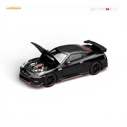 (Pre-Order) Motorhelix Nissan GT-R NISMO R35 Special Edition 2022 - Meteor Black Flake Pearl 1:64