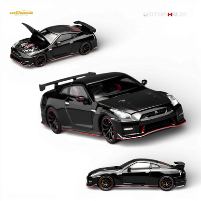 (Pre-Order) Motorhelix Nissan GT-R NISMO R35 Special Edition 2022 - Meteor Black Flake Pearl 1:64