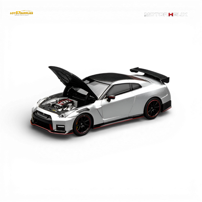 (Pre-Order) Motorhelix Nissan GT-R NISMO R35 Special Edition 2022 - Ultimate Metal Silver 1:64