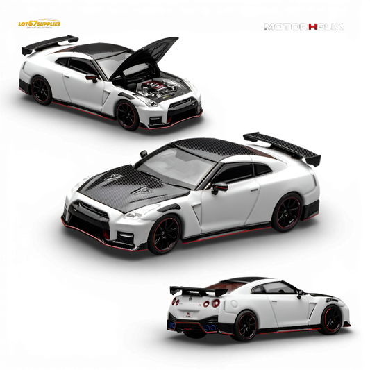 (Pre-Order) Motorhelix Nissan GT-R NISMO R35 Special Edition 2022 - Brilliant White Pearl 1:64