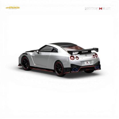 (Pre-Order) Motorhelix Nissan GT-R NISMO R35 Special Edition 2022 - Ultimate Metal Silver 1:64