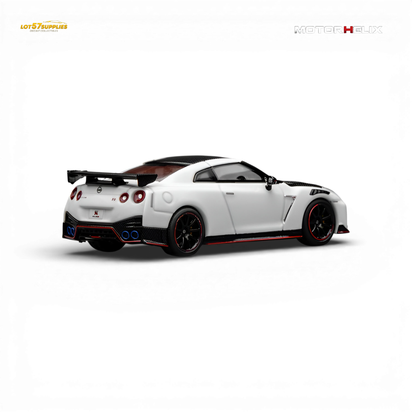 (Pre-Order) Motorhelix Nissan GT-R NISMO R35 Special Edition 2022 - Brilliant White Pearl 1:64