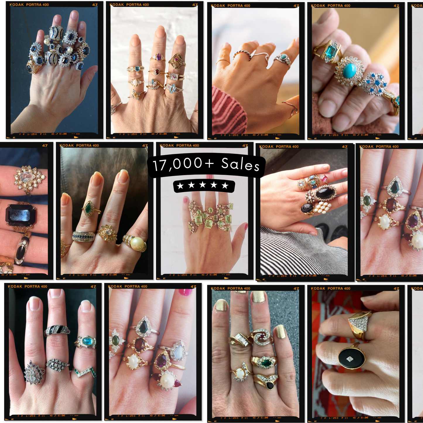 FIVE FOR ONE -Mix of 5 Vintage/Antique Rings for Women We Select Per Your Specifications Made in America - Bulk Pack by PVD Vintage Jewelry