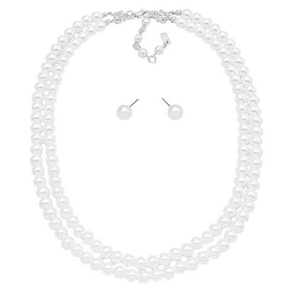 Pearl Necklaces with Matching Earrings by Madeline Love