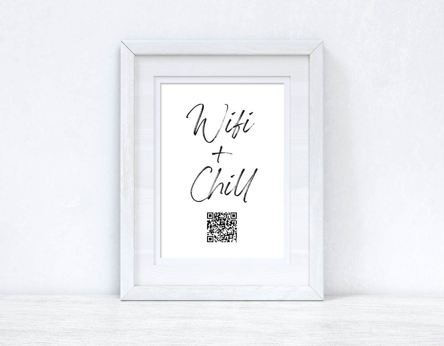 Wifi & Chill QR Scan Home Wall Decor Print by WinsterCreations™ Official Store