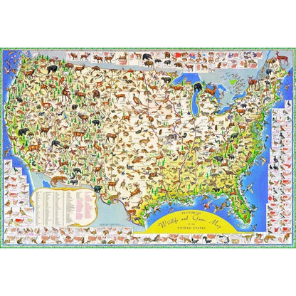 Wildlife Map 2000 Piece Jigsaw Puzzle NYPC