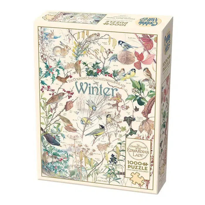 Winter Country Diary 1000 Piece Jigsaw Puzzle Cobble Hill