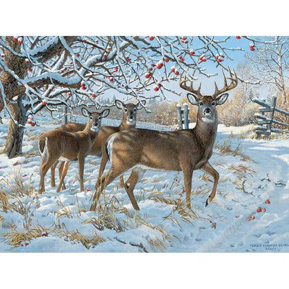 Winter Deer 500 Piece Jigsaw Puzzle Cobble Hill