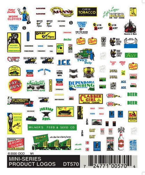 Woodland Scenics DT570 Product Logos Mini Train Decal Sheet