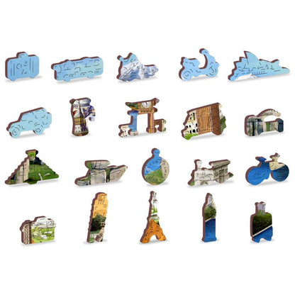 World Landmarks 300 Piece Wood Jigsaw Puzzle Wooden City