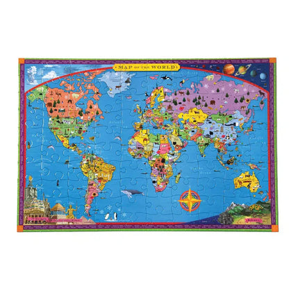 World Map 100 Piece Jigsaw Puzzle eeBoo