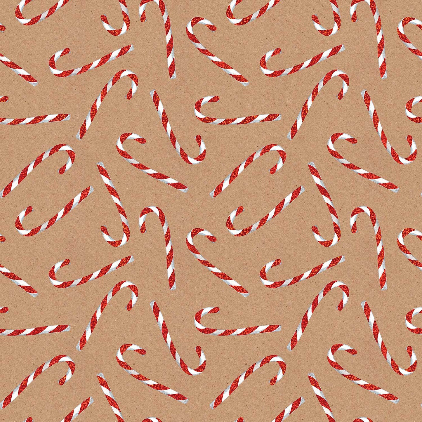 Kraft Candy Cane Christmas Gift Wrap by Present Paper
