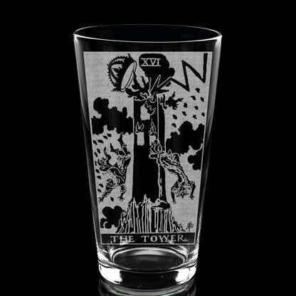 RIDER-WAITE TAROT CARD Pint Glasses by LumEngrave