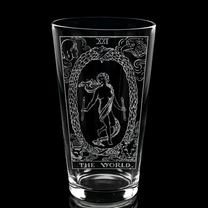 RIDER-WAITE TAROT CARD Pint Glasses by LumEngrave