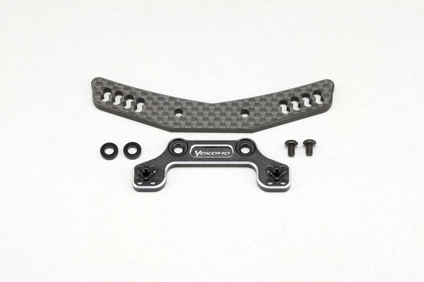Y2-017AGBA Yokomo Graphite/Aluminum Hybrid Front Shock Tower (Black)