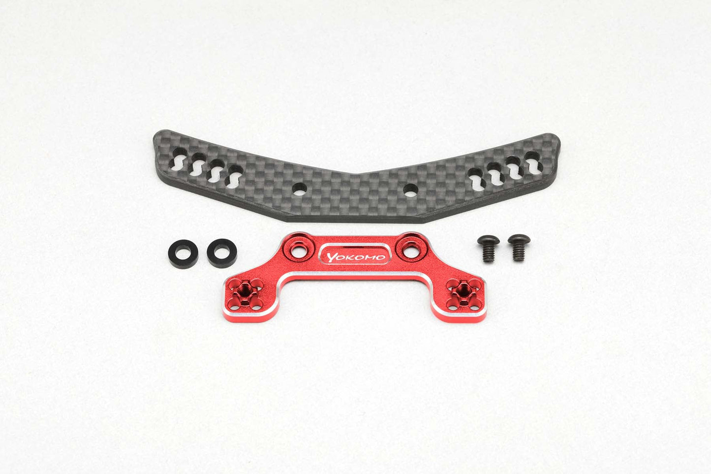 Y2-017AGRA Yokomo Graphite/Aluminum Hybrid Front Shock Tower (Red)