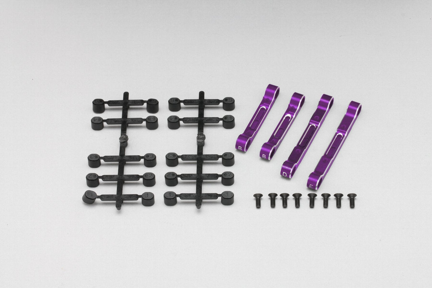 Y2-301APA Yokomo Aluminum Adjustable Suspension Mount Set (Purple)