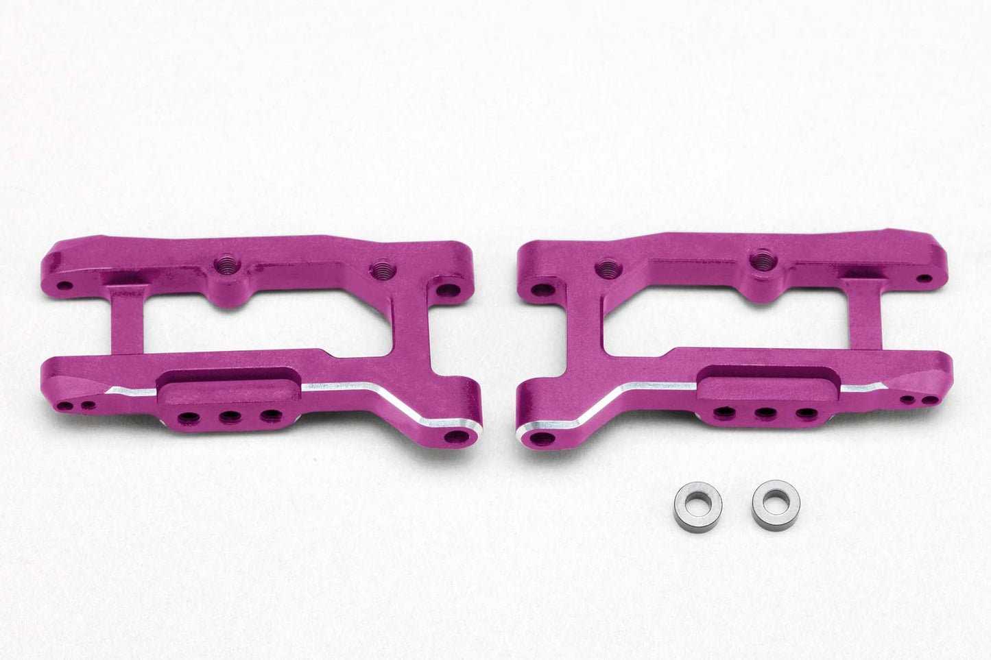 Y2-P08RAW Yokomo Aluminum Rear "H" Arm (Weight Spec/Short) (Purple)