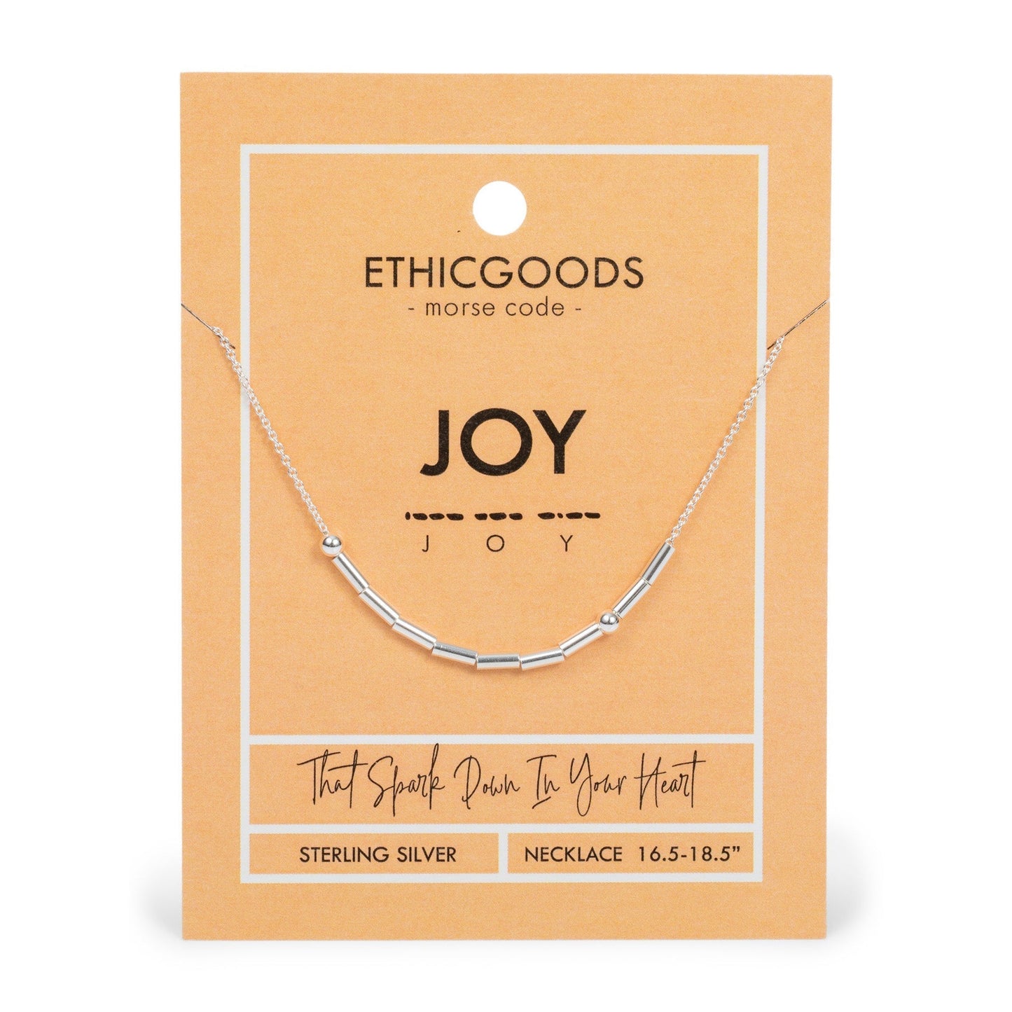JOY | Morse Code Classic Gold Beaded Necklace by ETHICGOODS