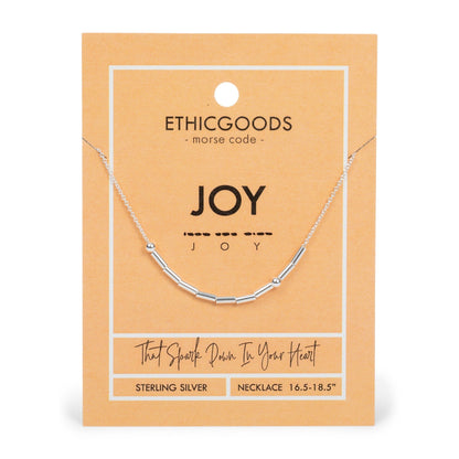 JOY | Morse Code Classic Gold Beaded Necklace by ETHICGOODS