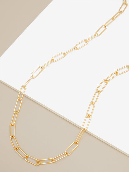 Margot Paperclip Link Long Necklace by ZENZII