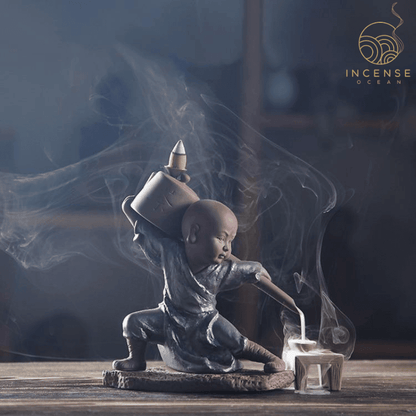 Zen Kung Fu Monk Incense Burner by incenseocean