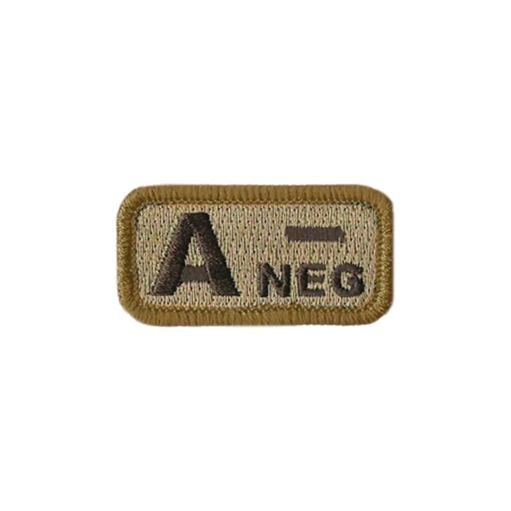 A- Blood Type Desert Patch with Hook Fastener