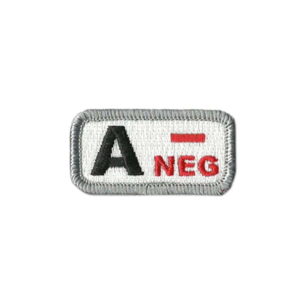 A- Blood Type Medic Patch with Hook Fastener