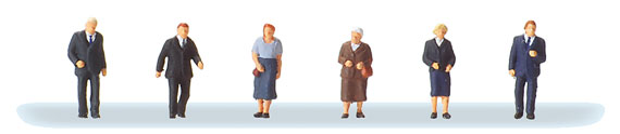 Preiser 79220 N Scale Churchgoers Figure Set (Set 1)