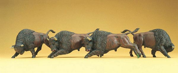Preiser 20391 HO Scale Bison Animal Figure Set