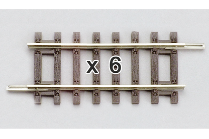 Piko 55204 HO Scale Straight Track 107mm, Box of 6