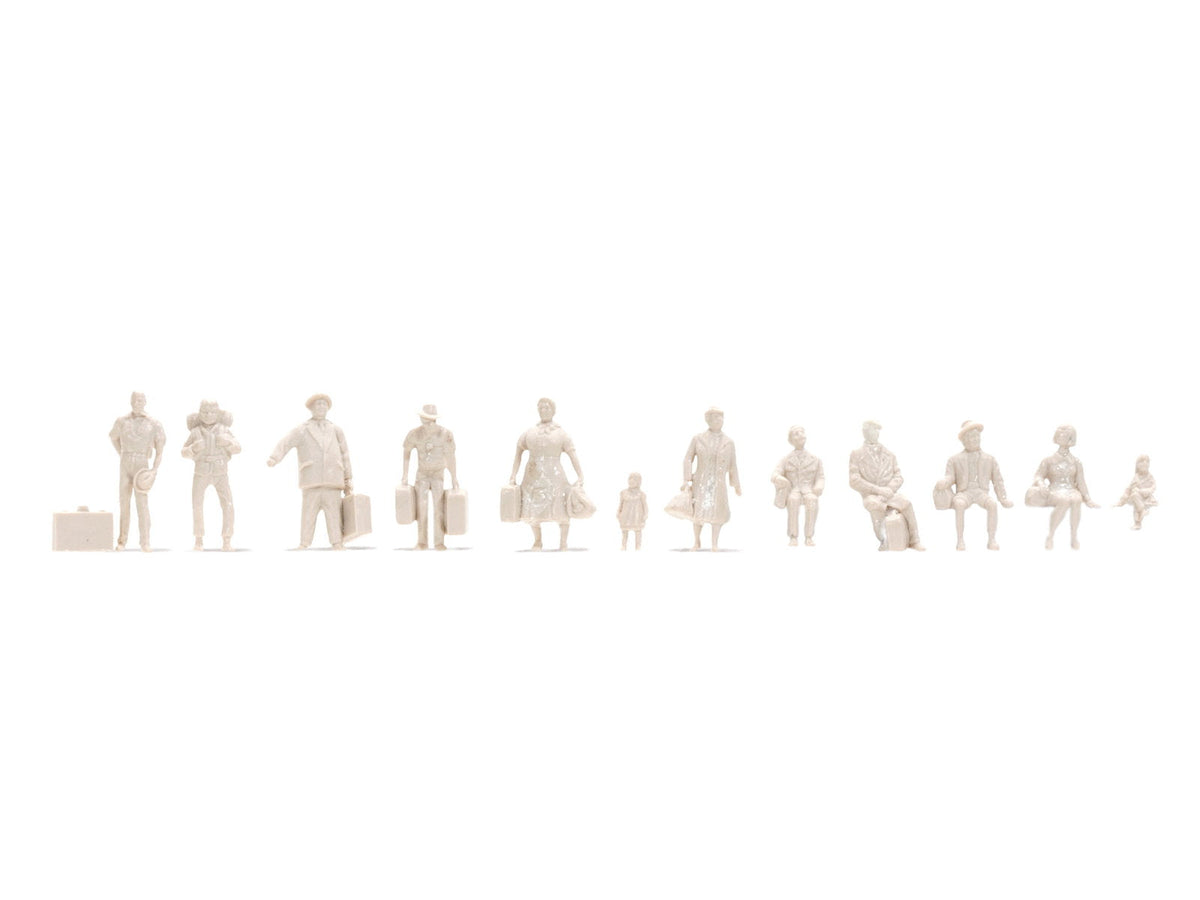 Noch 14985 HO Scale Unpainted Figures Set, 72 Pieces