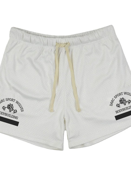 Men's Plus Size Graphic Drawstring Active Shorts