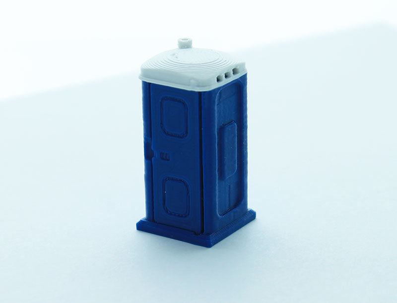 3D To Scale 64-141-BL 1/64 – Porta-Potty Blue/White Miniature Detail
