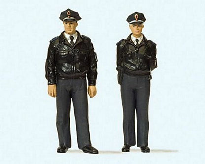 Preiser 44909 G Scale Emergency Post-War German Police w/Blue Uniform