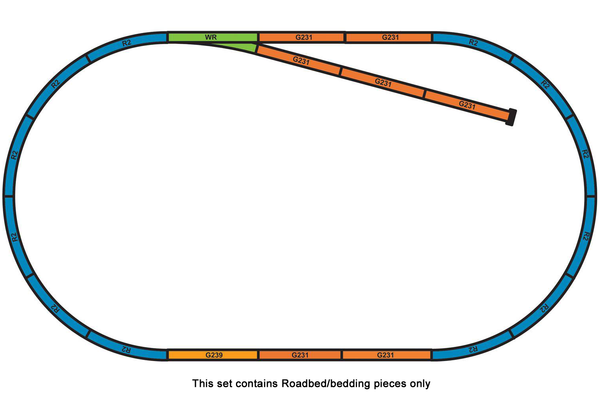 Piko 55366 HO Scale Roadbed for Track Sets A + B