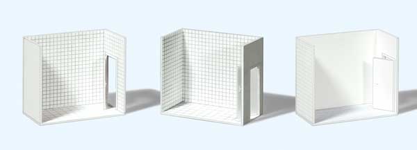 Preiser 19652 HO Scale Room Interior Walls White pkg(3)