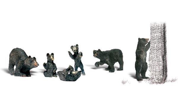 Woodland Scenics A2737 O Train Figures Black Bears