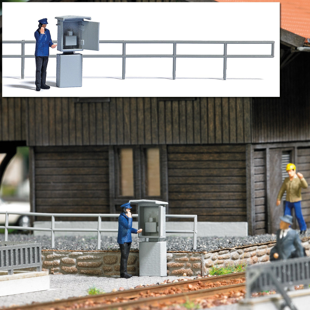 Busch 7848 HO Scale Dispatcher Telephone Scene with Figure