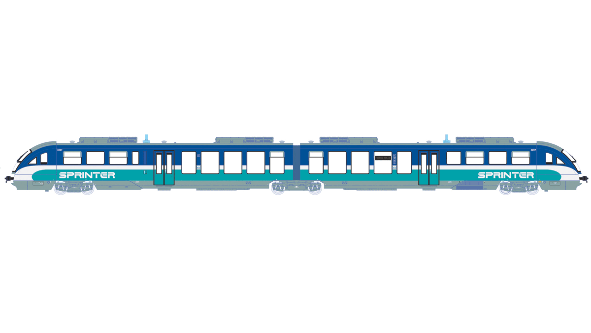 Piko 52096 HO Scale NCTD Sprinter 4007 Diesel, Non-Sound