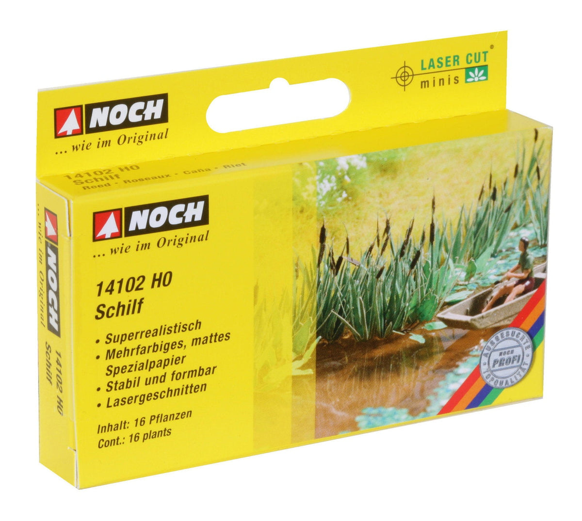 Noch 14102 All Scale Reeds, Laser-Cut Minis Plants, 16-Pack