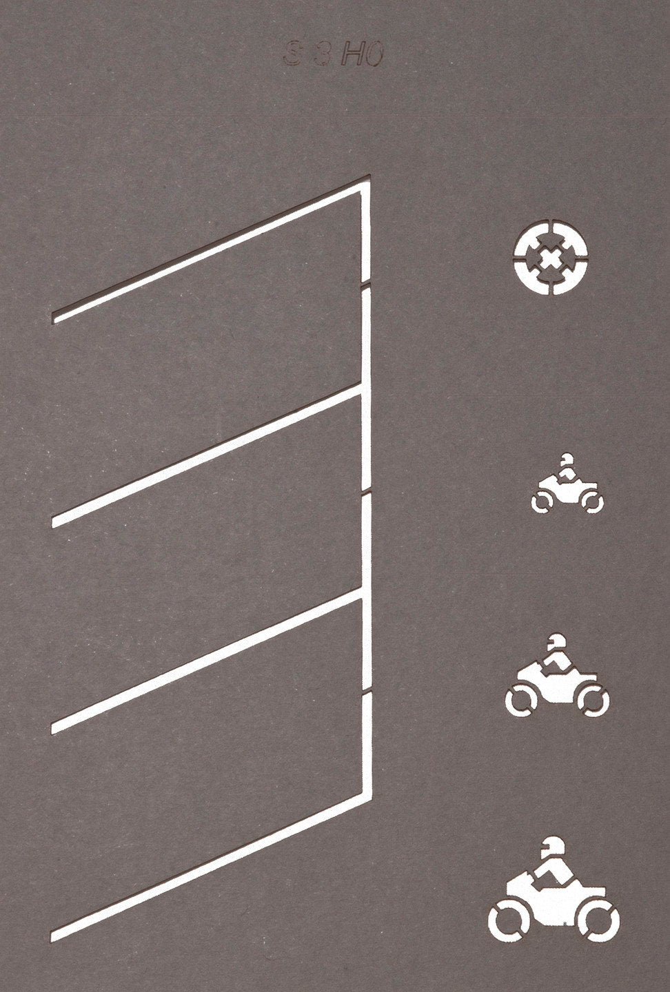 Noch 60745 HO Scale Street Marking Stencils, 5 Stencils/43 Symbols